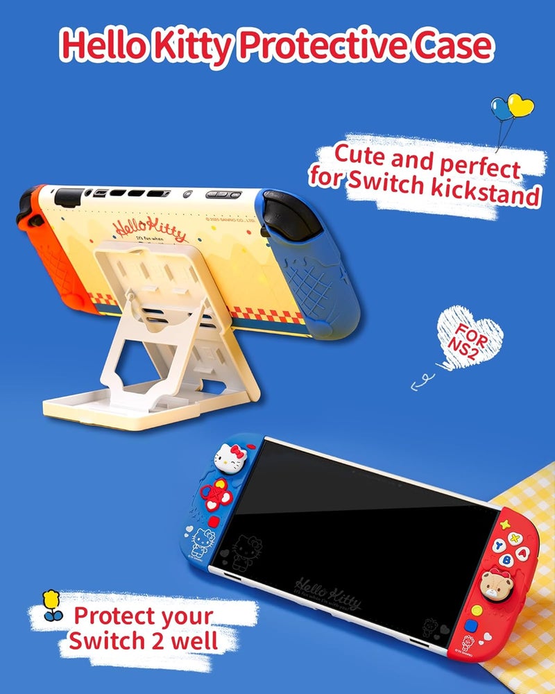 Kuitmor Switch Accessories Bundle for Switch 2 : Carrying Case, Protective Case, Game Card Case, Screen Protector, Playstand, Thumb Grip Caps and More (For Switch 2 2025 Model) - Image 4